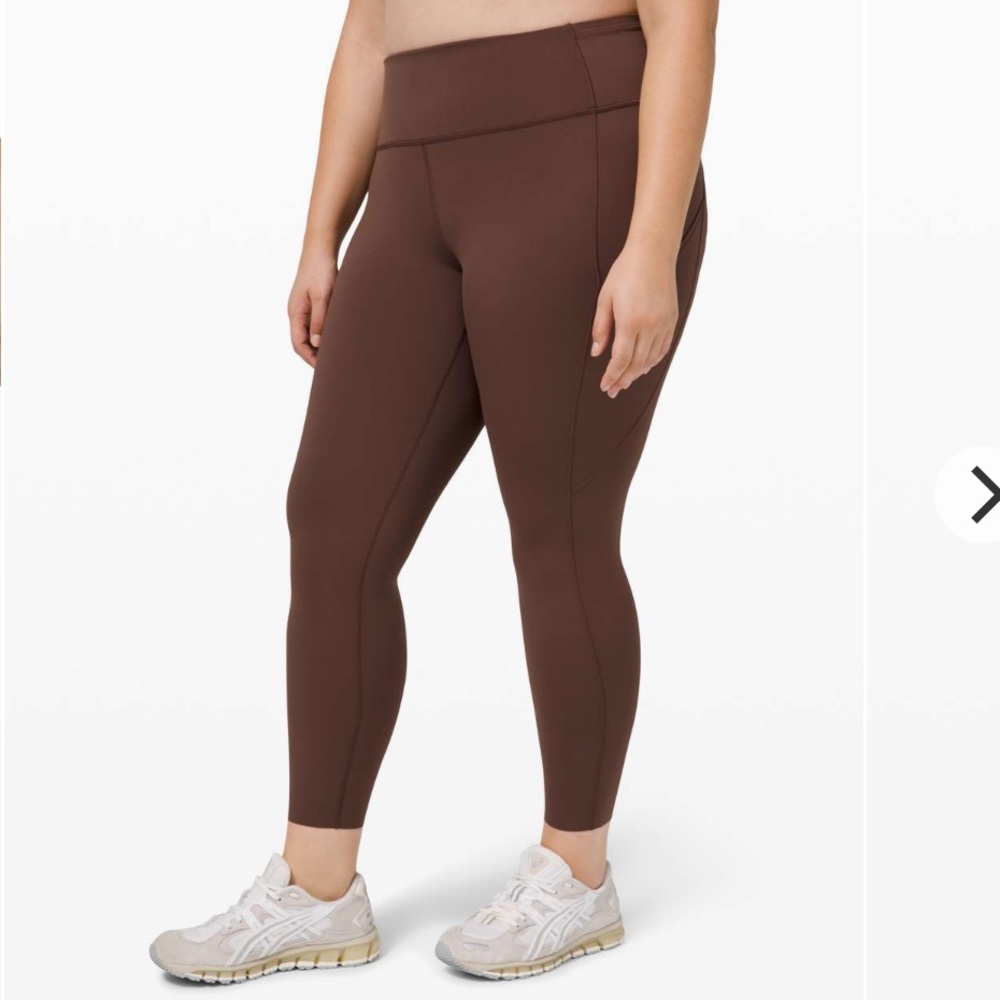 Lululemon Fast and Free Tight II 25" *Non-Reflective Nulux Size 8 Brown Earth